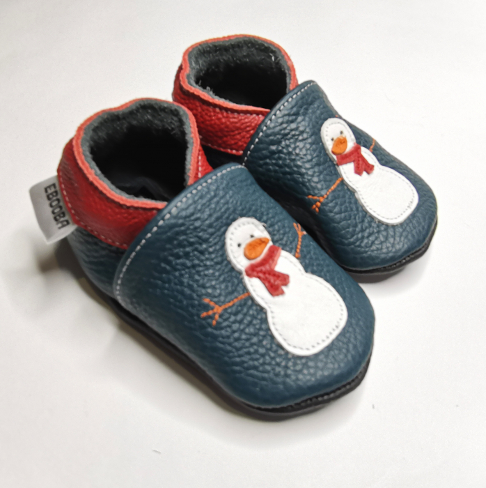 Botosei din piele naturala, cu model OM DE ZAPADA [7]