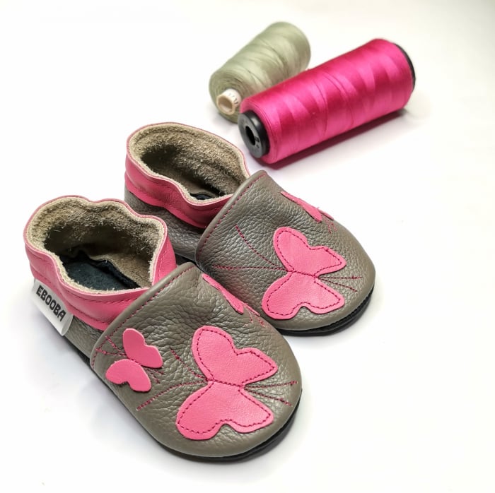 Botosei din piele naturala, cu Model Fluture. [10]