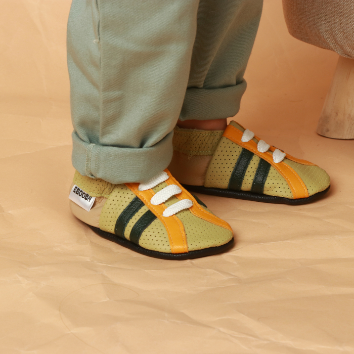 Botosei din piele naturala, cu Model TENIS ORANGE. [15]