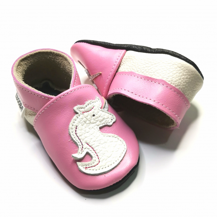 Botosei din piele naturala, cu Model UNICORN ROZ [5]