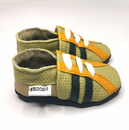 Botosei din piele naturala, cu Model TENIS ORANGE. [9]