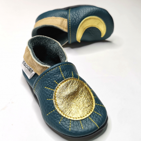 Botosei din piele naturala, cu Model SOARE-LUNA [3]