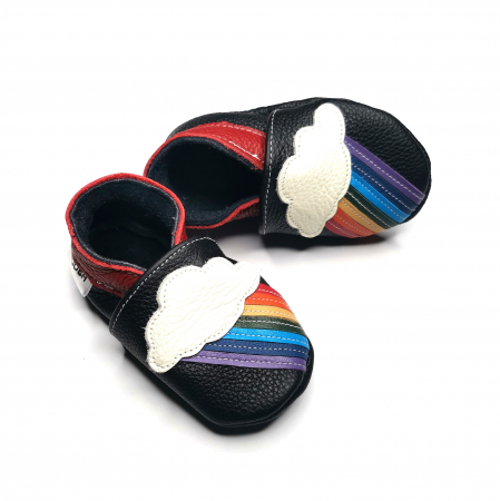 Botosei din piele naturala, cu Model CURCUBEU NEGRU. [3]