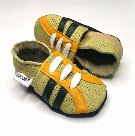 Botosei din piele naturala, cu Model TENIS ORANGE. [6]