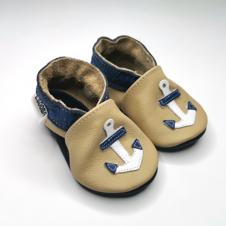 Botosei Fetite - Botosei din piele naturala, cu Model ANCORA.