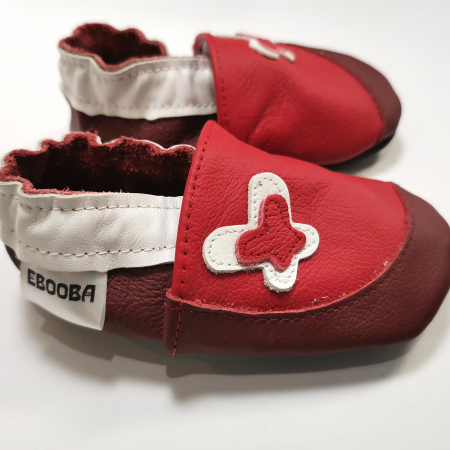 Botosei din piele naturala, cu Model FLUTURE ROSU. [9]