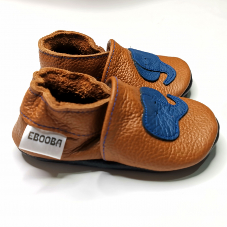 Botosei din piele naturala, cu Model ELEFANT ALBASTRU. [6]