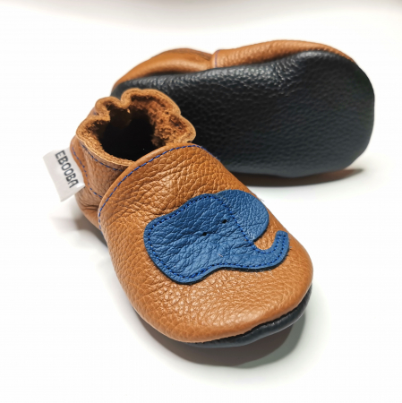 Botosei din piele naturala, cu Model ELEFANT ALBASTRU. [3]