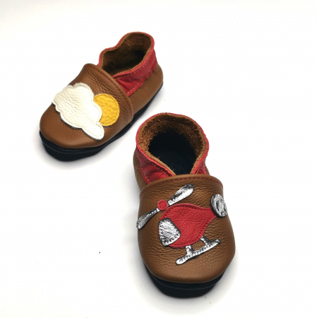 Botosei din piele naturala, cu Model ELICOPTER. [8]