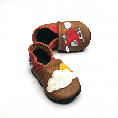 Botosei din piele naturala, cu Model ELICOPTER. [7]