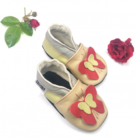 Botosei din piele naturala, cu Model FLUTURE 3D. [1]