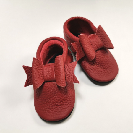 Botosei din piele naturala, cu Model FUNDITA ROSIE. [1]