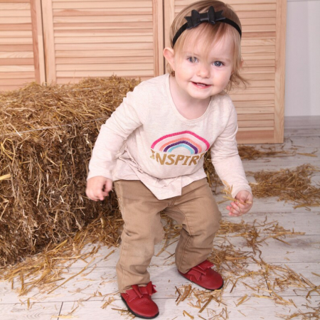 Botosei din piele naturala, cu Model FUNDITA ROSIE. [9]