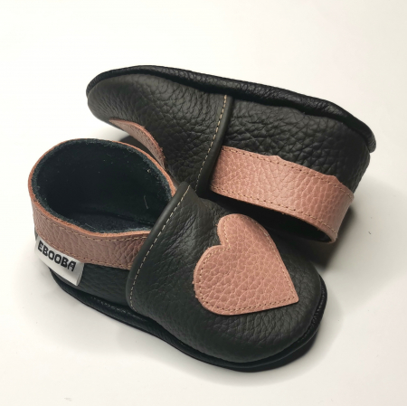 Botosei din piele naturala, cu Model INIMA. [3]