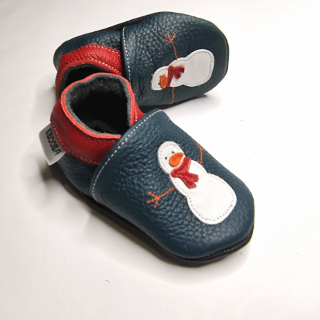 Botosei din piele naturala, cu model OM DE ZAPADA [1]