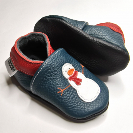 Botosei din piele naturala, cu model OM DE ZAPADA [3]