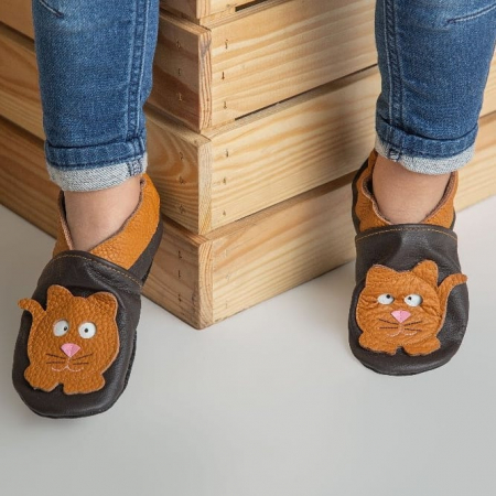 Botosei din piele naturala, cu Model PISICA. [8]