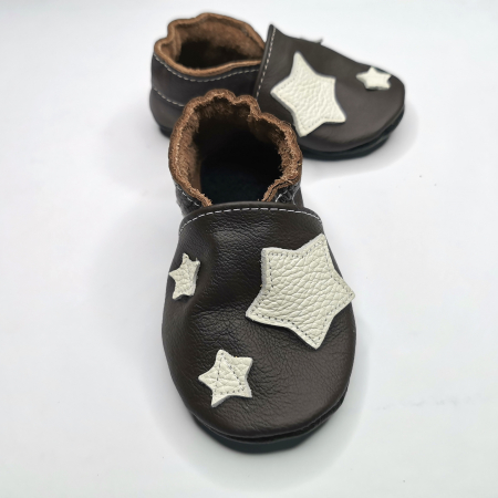 Botosei Fetite - Botosei din piele naturala, cu Model STELE.