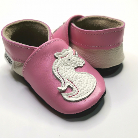 Botosei din piele naturala, cu Model UNICORN ROZ [5]