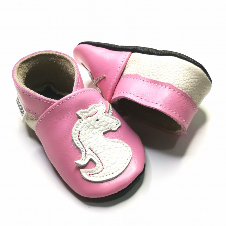 Botosei din piele naturala, cu Model UNICORN ROZ [4]