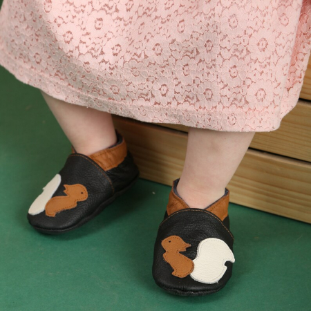 Botosei din piele naturala, cu model VEVERITA [6]