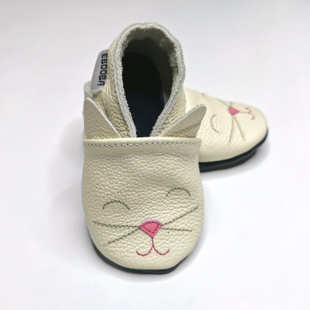 Botosei din piele naturala, cu Model PISICA ALB. [2]