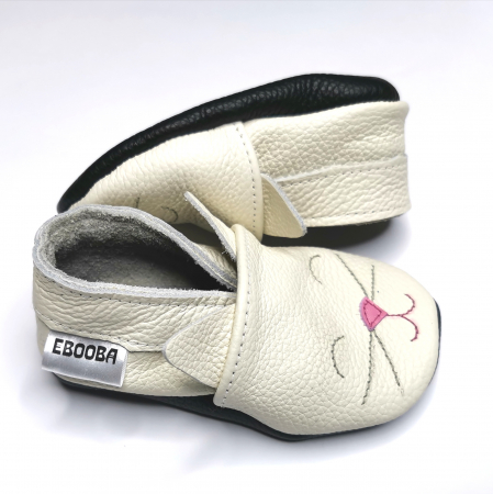 Botosei din piele naturala, cu Model PISICA ALB. [6]