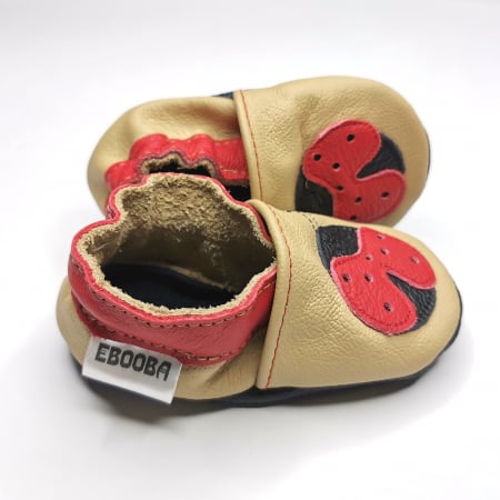 Botosei Fetite - Botosei din piele naturala, cu Model BUBURUZA.