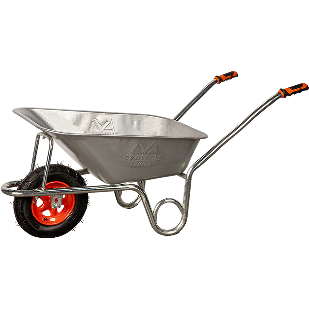 Roabă zincată 85L cu roată pneumatică și jantă metalică [2]