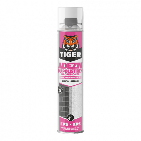 Termoizolații - Adeziv polistiren aplicare pistol Tiger 700ml