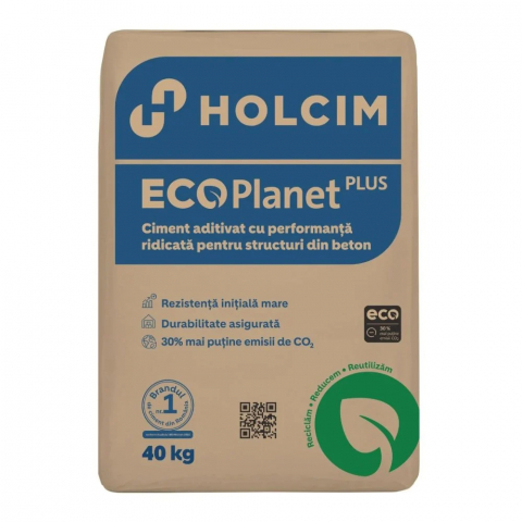 Tencuieli, gleturi, ciment - Ciment Holcim Ecoplanet 40kg