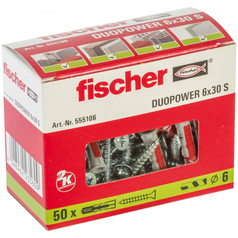 Diblu nylon cu surub Fischer DUO POWER S [1]