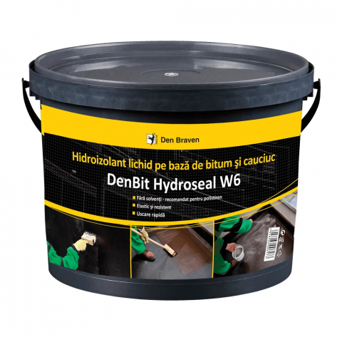 Hidroizolații - Hidroizolație lichidă pe bază de bitum și cauciuc Denbit W6