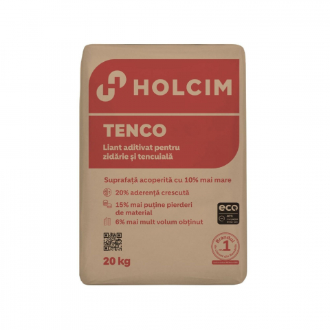 Tencuieli, gleturi, ciment - Liant Holcim Tenco aditivat pentru zidărie și tencuială 20kg