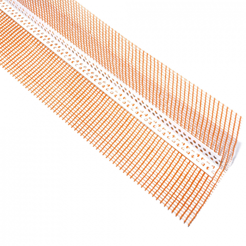 Accesorii termoizolații - Profil colț PVC cu plasă portocalie 2.5m