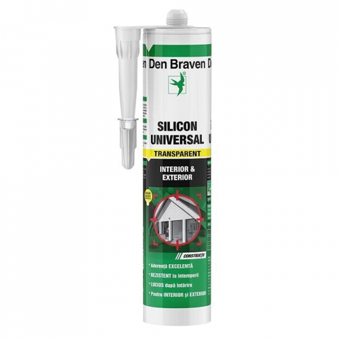 Spumă poliuretanică și siliconi - Silicon universal transparent 280ml Den Braven