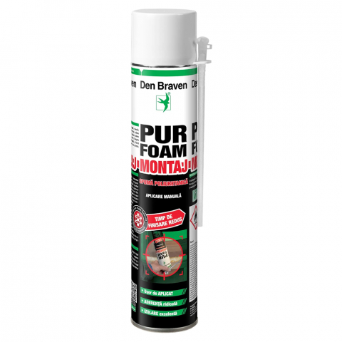 Spumă poliuretanică și siliconi - Spumă poliuretanică Den Braven aplicare manuală 700ml