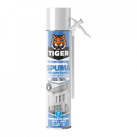 Spumă poliuretanică și siliconi - Spumă PU manuală iarnă Tiger 600ml
