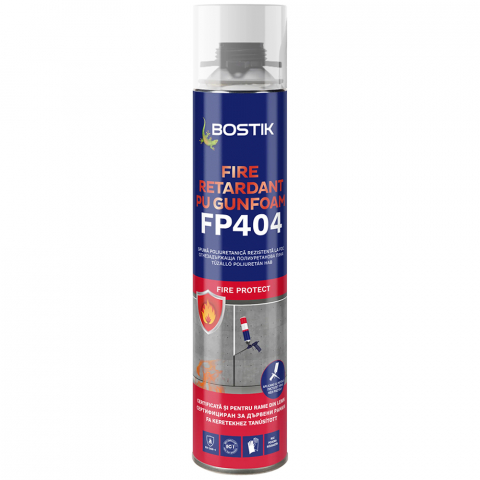 Spumă poliuretanică și siliconi - Spumă PU rezistentă la foc, aplicare pistol Bostik FP404