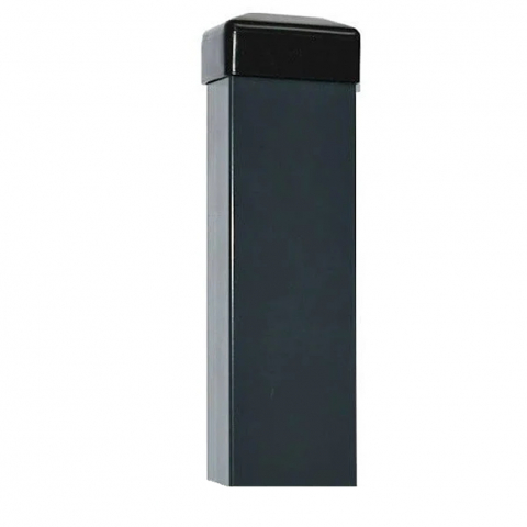Stâlpi și cleme - Stâlp gard antracit, fixare în beton 2m 60x40 mm