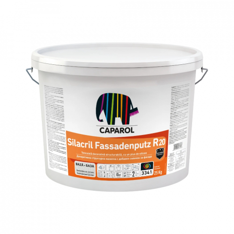 Finisaje exterioare - Tencuială decorativă acrilică Caparol Silacril Fassadenputz R20