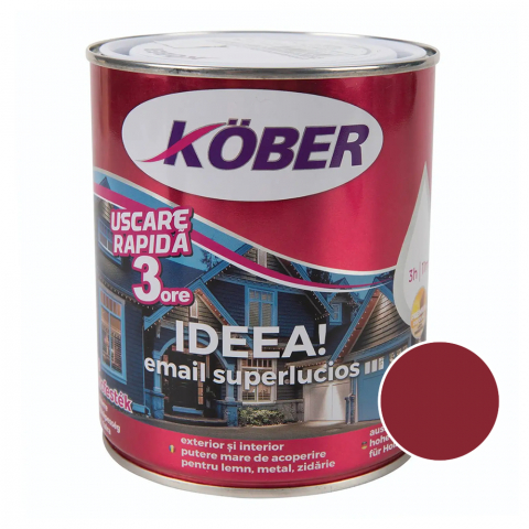 Vopsele și emailuri - Vopsea email superlucios Kober Ideea metal/lemn int/ext grena 0.75L