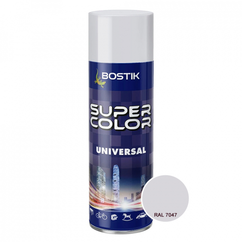 Vopsele spray - Vopsea spray acrilică Bostik Super Color Universal gri deschis RAL 7035 int/ext 400ML