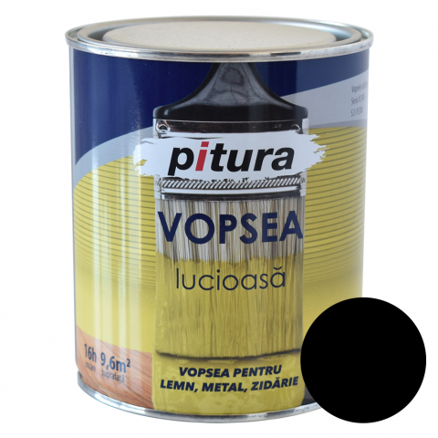 Finisaje exterioare - Vopsea universală exterior și interior Kober Pitura negru 0.75L