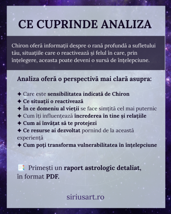 Analiza Chiron – Rana și Înțelepciunea | Astrolog Luiza [2]