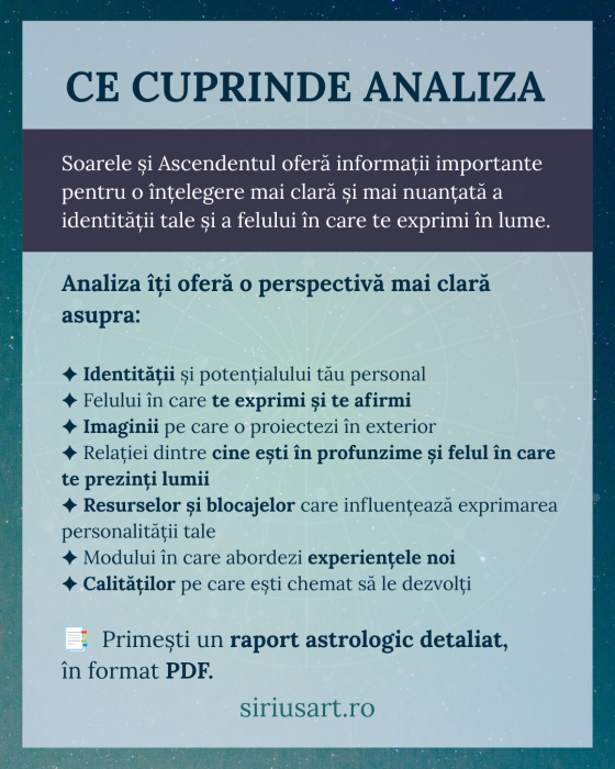 Analiza Personalității – Soare și Ascendent | Astrolog Luiza [2]