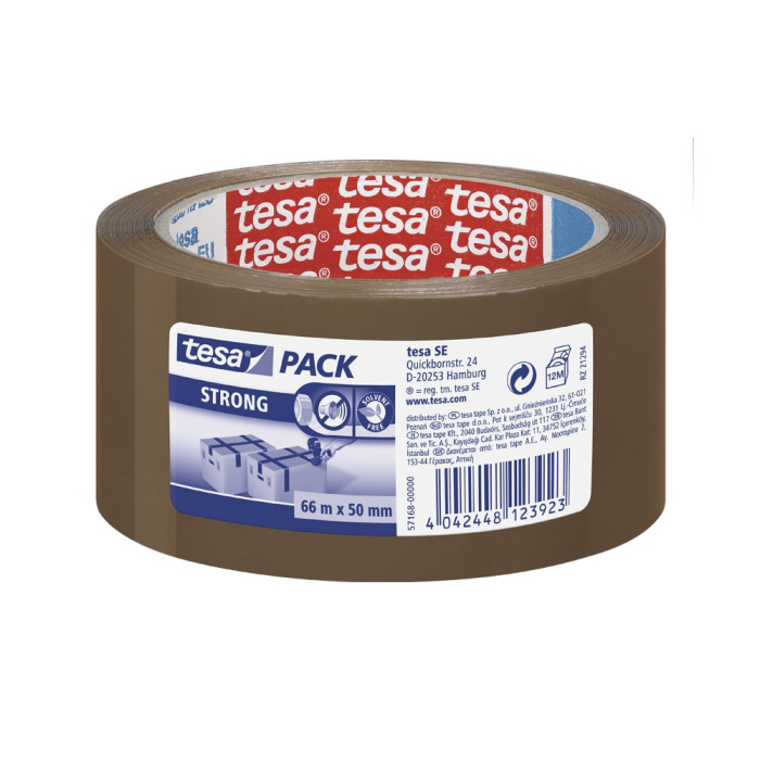 Banda adeziva Tesa STRONG, 50 mm x 66 m, maro [1]