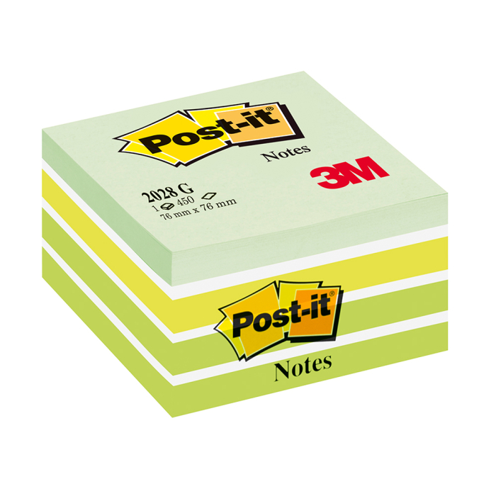 Notite adezive, Post-it, Aquarelle, verde pastel, 76 x 76 mm, 450 file [1]