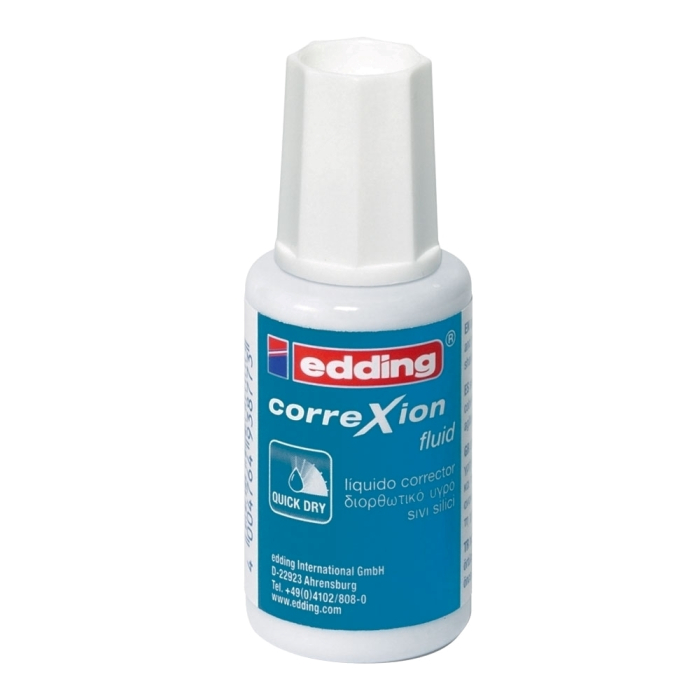Fluid corector Edding, 20 ml, pe baza de solvent, aplicator cu pensula [1]