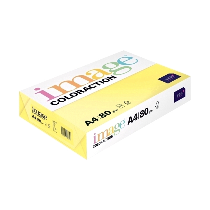 Hartie color Coloraction, A4, 80 g/mp, galben pal-light yellow, 500 coli/top [1]